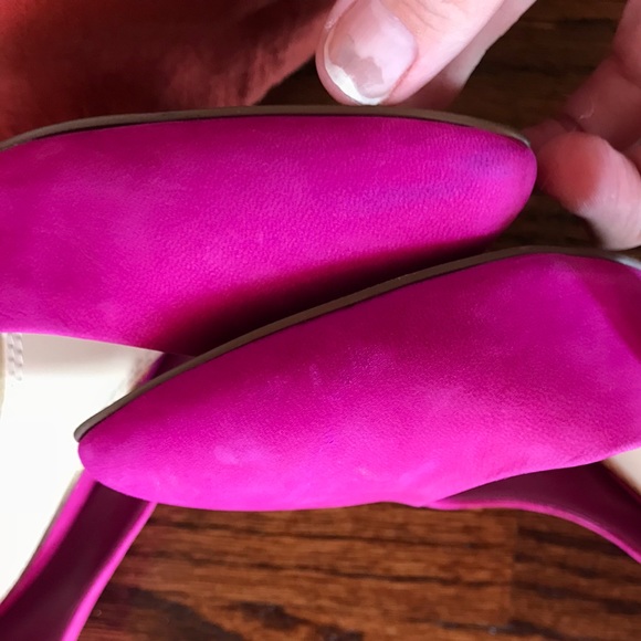 BCBGeneration Jaze D’Orsay Suede Hot Pink Heels - Picture 6 of 8